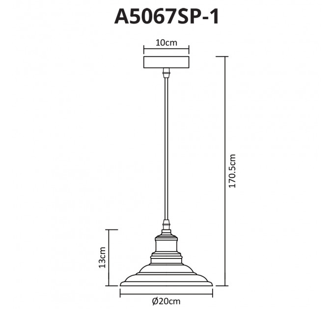 Подвес Lido Arte Lamp 1*60W Е27 A5067SP-1WH