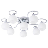 Потолочная люстра Моника Arte Lamp 8*60W Е27 хром/белый A6058PL-8CC