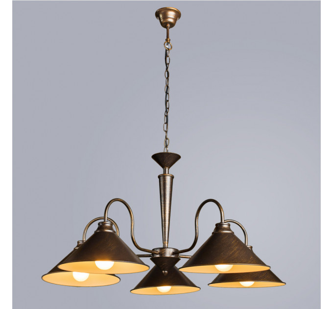 Подвесная люстра Bevel Arte Lamp 5*60W Е27 A9330LM-5BR