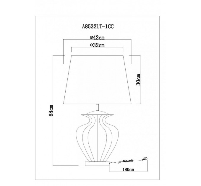 Классическая лампа Sheldon Arte Lamp A8532LT-1CC