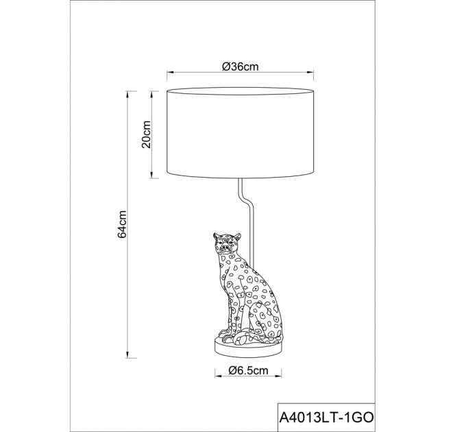 Настольная лампа Arte Lamp GINAN A4013LT-1GO