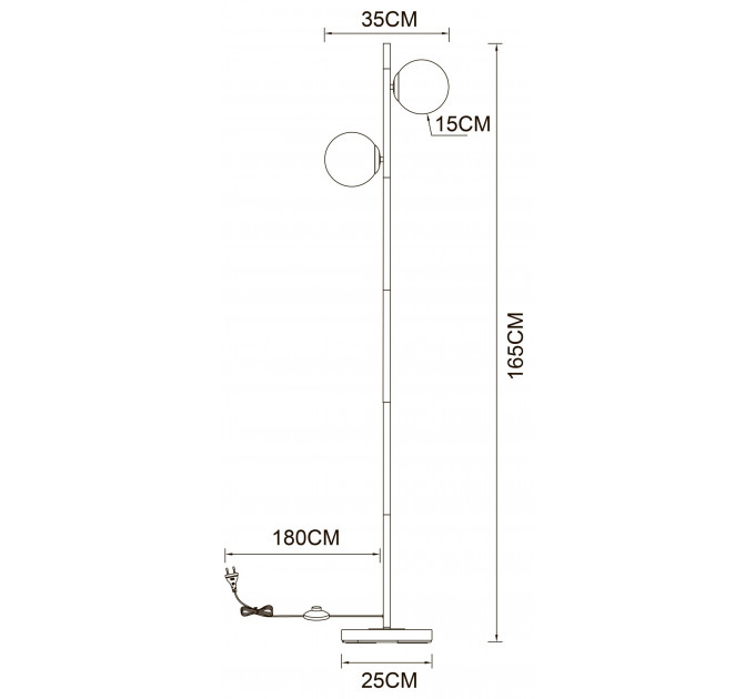 Торшер Arte Lamp ALCOR A2224PN-2BK