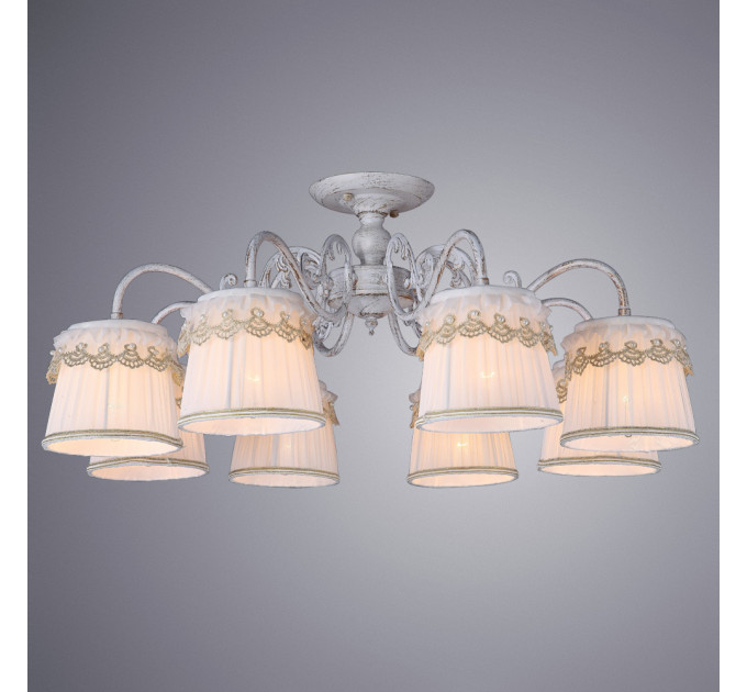 Потолочная люстра Merletto Arte Lamp 8*40W Е14 A5709PL-8WG