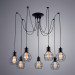 Подвесная люстра Spider Arte Lamp 7*60W Е27 черный A1109SP-7BK