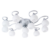 Потолочная люстра Моника Arte Lamp 12*60W Е27 хром/белый A6058PL-12CC
