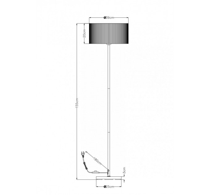 Торшер Mallorca Arte Lamp A1021PN-1SS