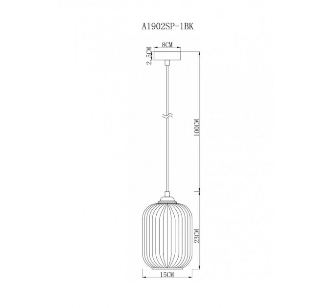 Подвесной светильник Arwen Arte Lamp дымчатый A1902SP-1BK