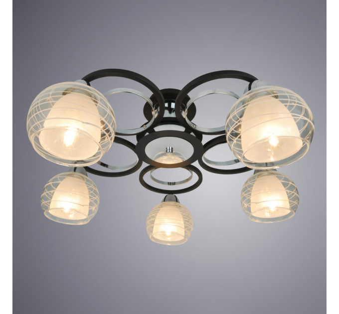 Потолочная люстра Ginevra Arte Lamp 5*40W Е14 A1604PL-5BK