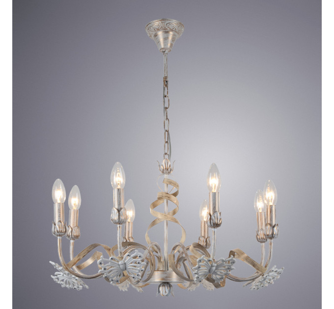 Подвесная люстра Libellula Arte Lamp 8*40W Е14 A8626LM-8WG