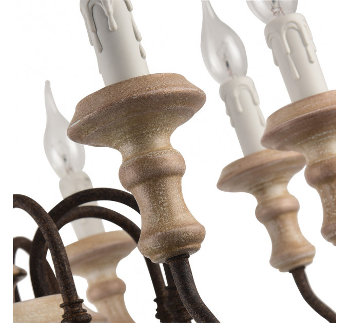 Подвесная люстра Woodstock Arte Lamp 8*60W Е14 A1700LM-8BR