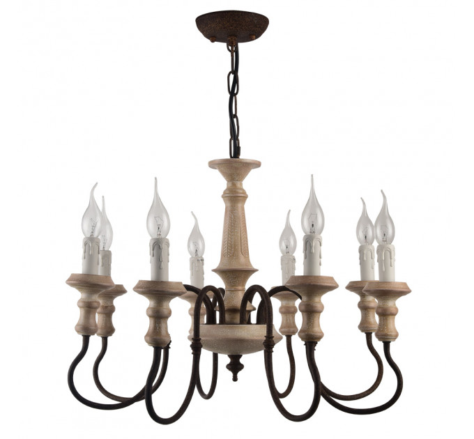 Подвесная люстра Woodstock Arte Lamp 8*60W Е14 A1700LM-8BR