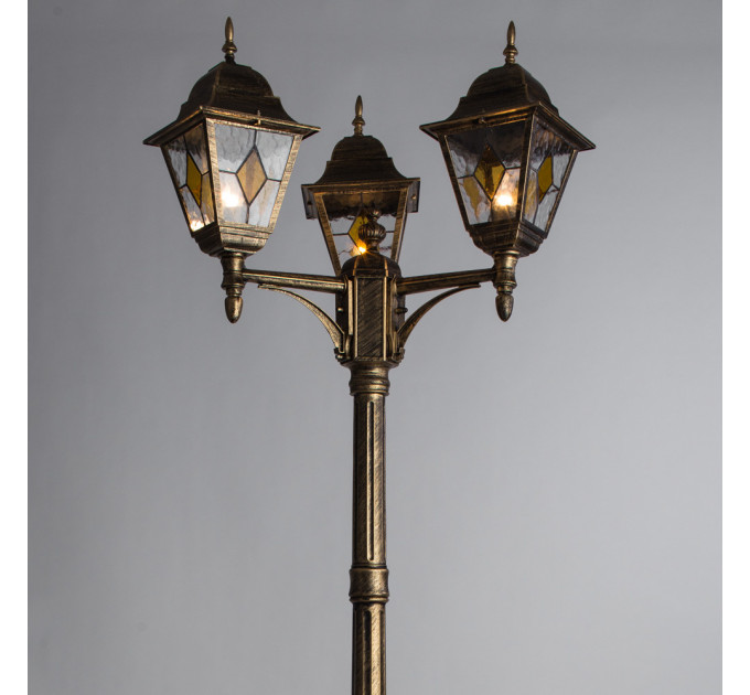 Уличный светильник Berlin Arte Lamp 3*75W Е27 коричневый A1017PA-3BN