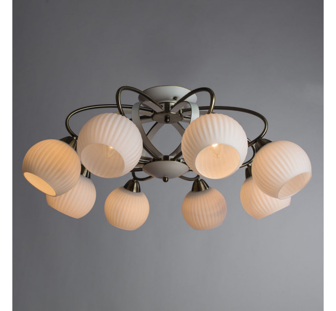 Потолочная люстра Ellisse Arte Lamp 8*60W Е27 A6342PL-8WG