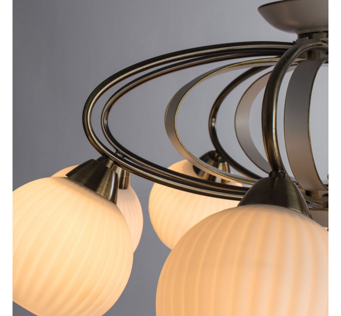 Потолочная люстра Ellisse Arte Lamp 8*60W Е27 A6342PL-8WG