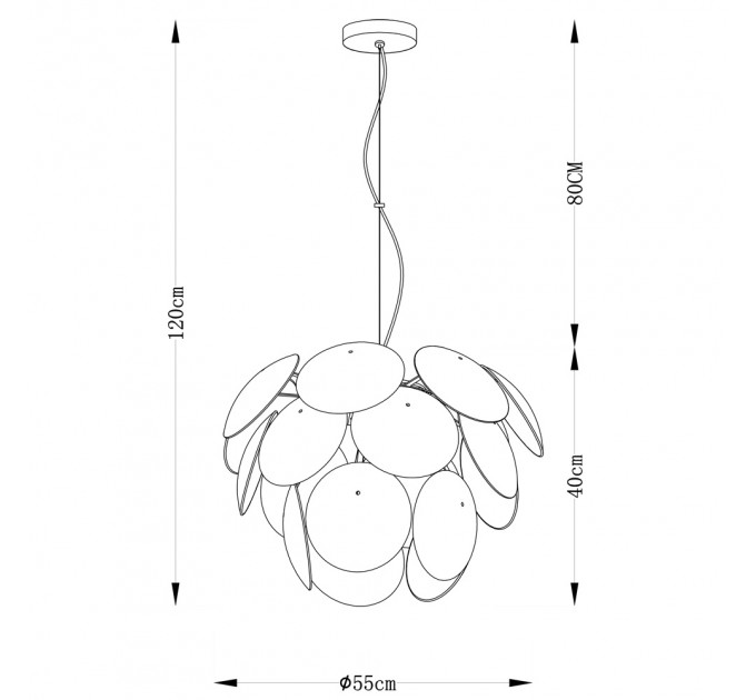 Подвесная люстра Palmer Arte Lamp A5694SP-5WH