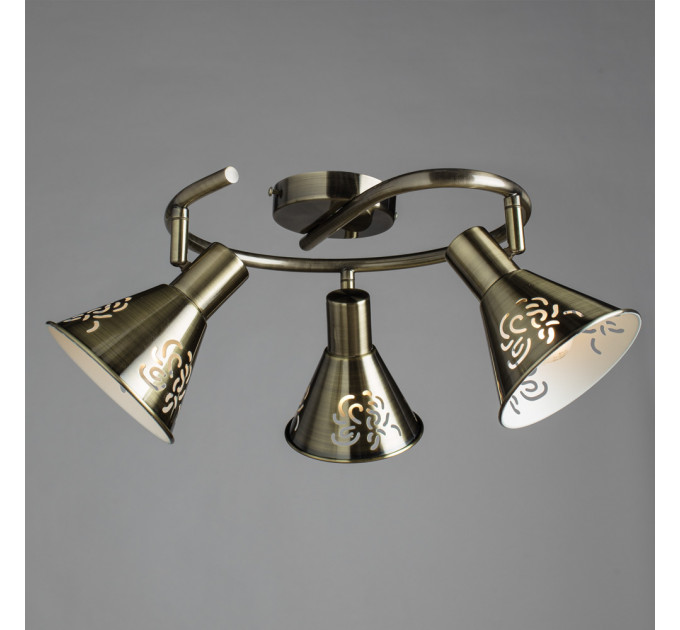 Потолочный светильник Cono Arte Lamp 3*40W Е14 бронза A5218PL-3AB