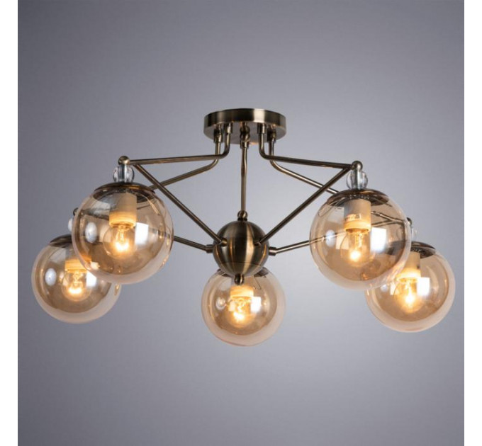 Потолочная люстра Enigma Arte Lamp 5*40W Е27 A3133PL-5AB