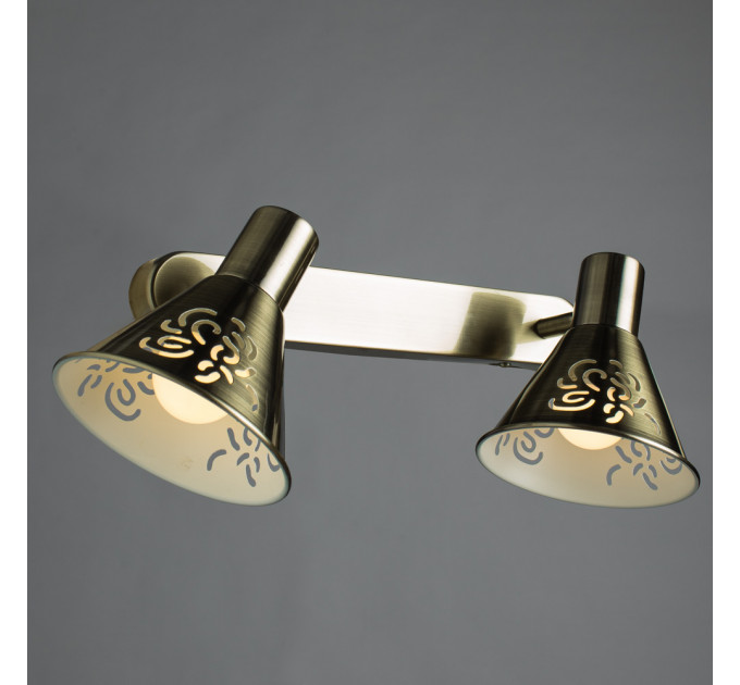 Спот Cono Arte Lamp 2*40W Е14 бронза A5218AP-2AB