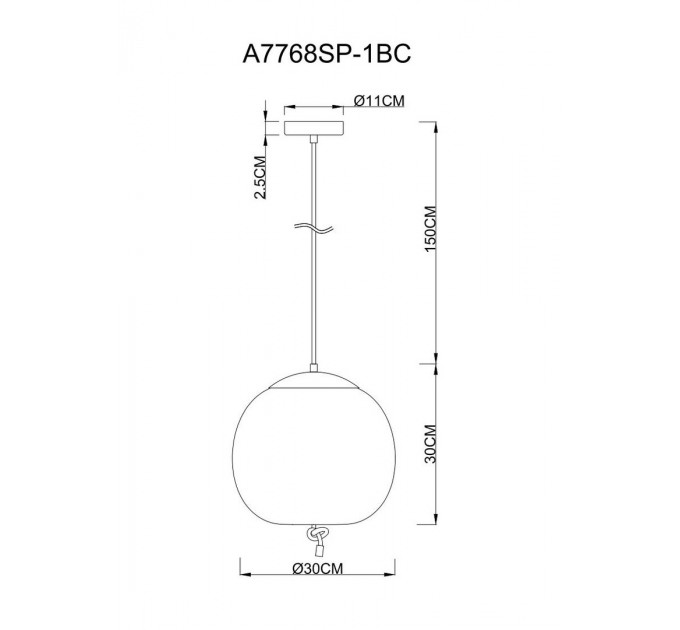 Подвесной светильник Cody Arte Lamp A7768SP-1BC