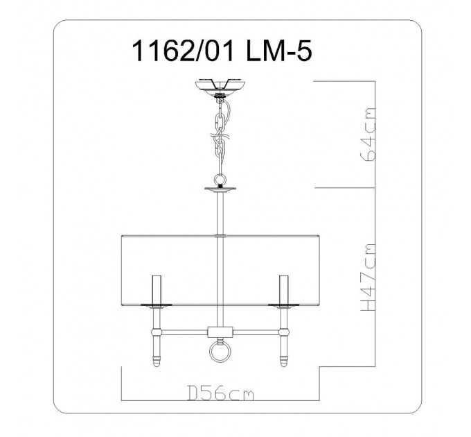 Подвесная люстра Candela Divinare 1162/01 LM-5
