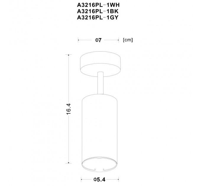 Спот Aquarius Arte Lamp белый A3216PL-1WH