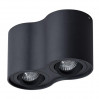 Накладной светильник Falcon Arte Lamp 2*50W GU10 черный A5645PL-2BK