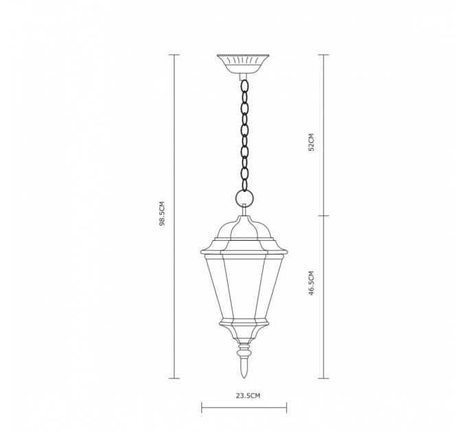 Подвесной уличный светильник Genova Arte Lamp A1204SO-1BN