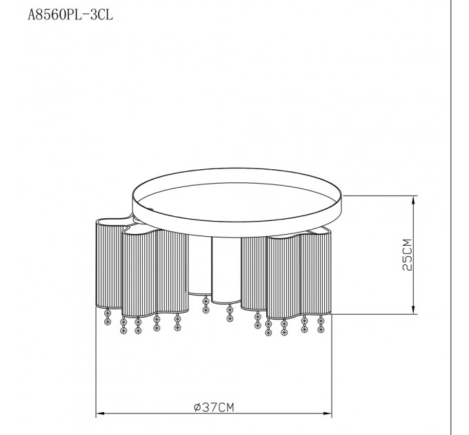 Потолочная люстра Twinkle Arte Lamp 3*40W Е14 A8560PL-3CL