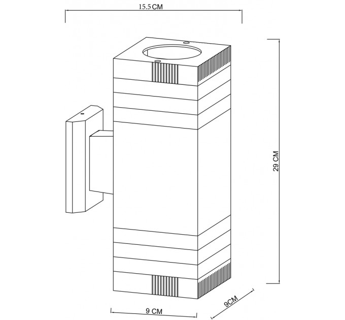 Уличный настенный светильник Arte Lamp HADAR A4421AL-2BK