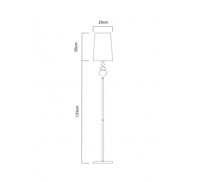 Торшер Arte Lamp ANNA MARIA A4280PN-1CC