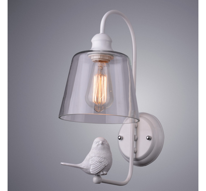 Настенное бра с птичкой Passero Arte Lamp 1*40W Е27 A4289AP-1WH
