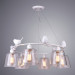 Подвесная люстра с птичками Passero Arte Lamp 6*40W Е27 A4289LM-6WH