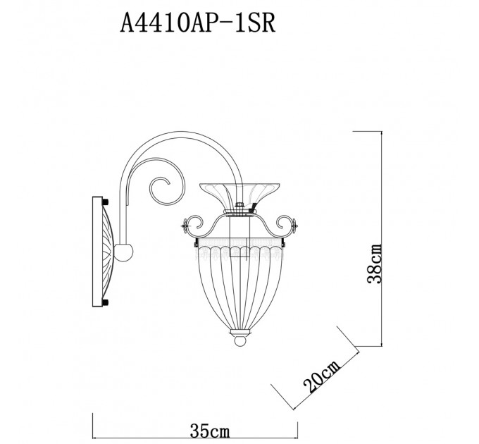 Настенное бра Schelenberg Arte Lamp A4410AP-1SR