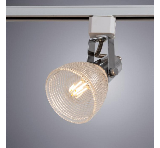 Трековый светильник Arte Lamp Ricardo 1*40W Е14 хром A1026PL-1CC