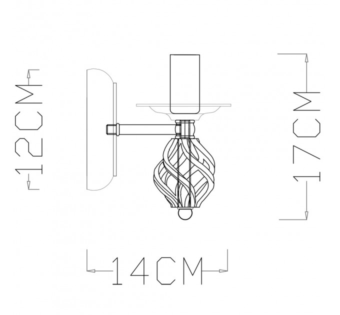 Настенное бра Cartwheel Arte Lamp A4550AP-1CK