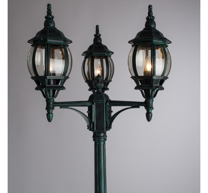 Уличный светильник Atlanta Arte Lamp 3*75W Е27 медный A1047PA-3BG