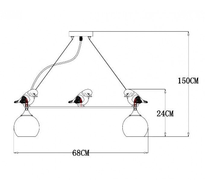Подвесная люстра Gemelli Arte Lamp 5*60W Е27 A2150SP-5WG