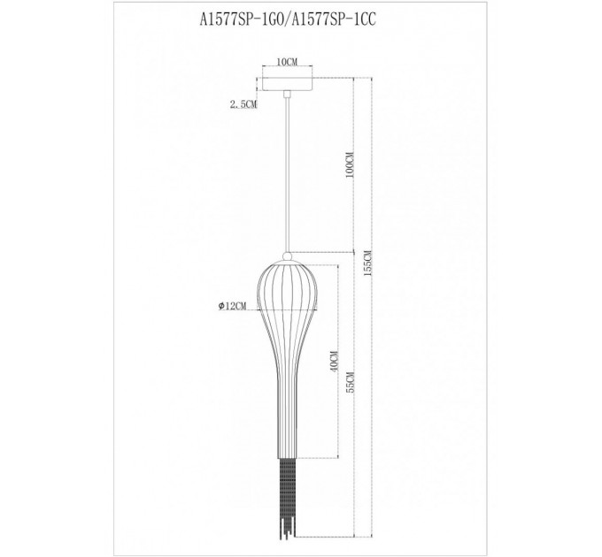 Подвесной светильник Waterfall Arte Lamp A1577SP-1CC