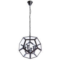 Подвесной светильник Poliedro Divinare 4*40W Е14 черный 2020/04 Sp-4