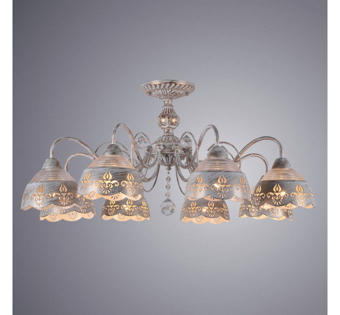 Потолочная люстра Sicilia Arte Lamp 8*40W Е14 A9106PL-8WG
