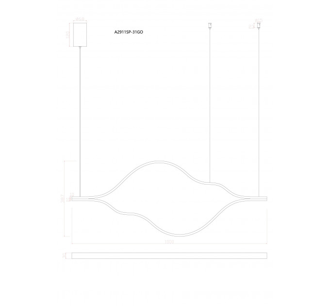 Подвесная люстра Arte Lamp ODYSSEY A2911SP-31GO