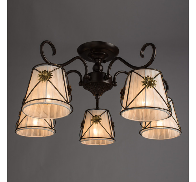 Потолочная люстра Fortuna Arte Lamp 5*60W Е14 A5495PL-5BR