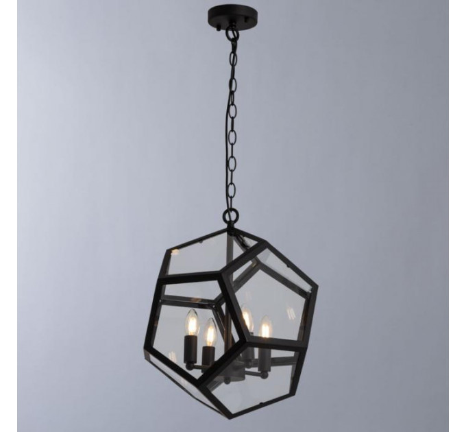 Подвесной светильник Polidero Divinare 4*40W Е14 черный 2026/04 Sp-4