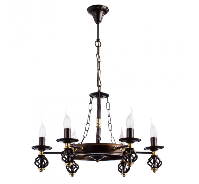 Подвесная люстра Cartwheel Arte Lamp 6х60W Е14 A4550LM-6CK
