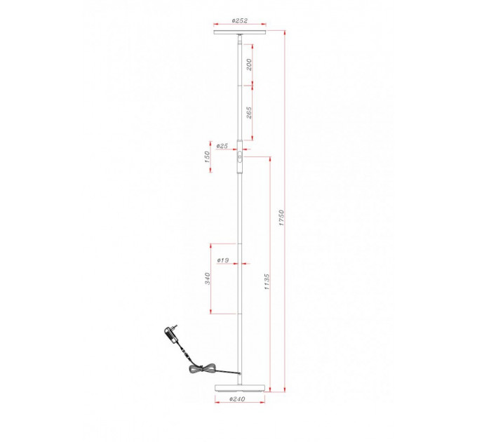 Торшер Sceptrum Arte Lamp A1822PN-1BK