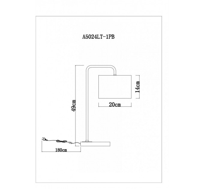 Интерьерная лампа Rupert Arte Lamp A5024LT-1PB