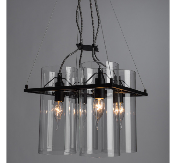 Подвесная люстра Piatto Arte Lamp 4*40W Е14 A8586SP-4BK