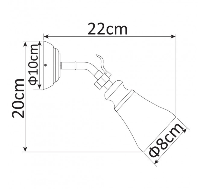Спот Vento Arte Lamp 1*40W Е14 хром A9231AP-1CC