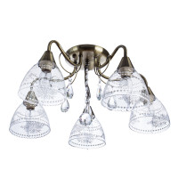 Потолочная люстра Rugiada Arte Lamp 5*60W Е14 A1658PL-5AB
