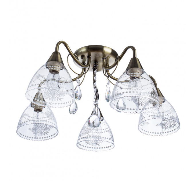 Потолочная люстра Rugiada Arte Lamp 5*60W Е14 A1658PL-5AB